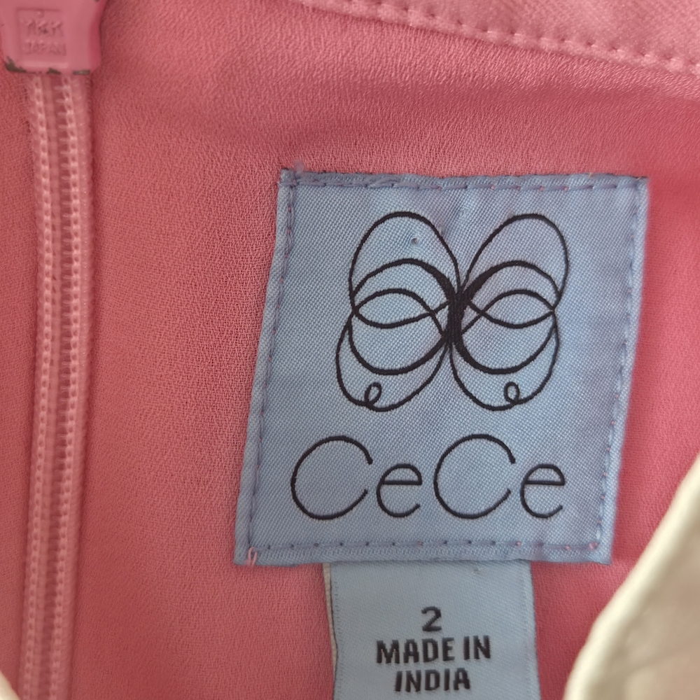 CeCe Pink Asymmetrical Dress with Ruffle Accents - Picture 7 of 8